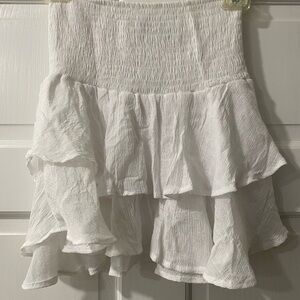 Women’s size XS Adika White Ruffled Women's Skirt